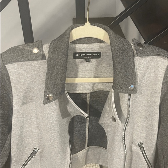 Generation Love New York Molly Moto Jacket Grey Size Small - Picture 8 of 10